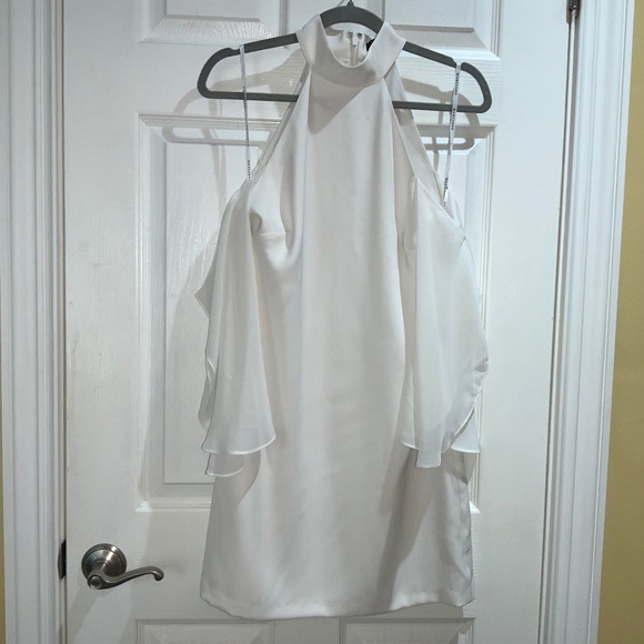 Marciano for Guess mock neck mini dress Sz S sheer split sleeves vintage msr - Picture 1 of 7